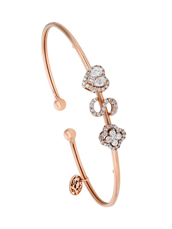Mini Slide™ - Personalised Heart & Clover Cuff