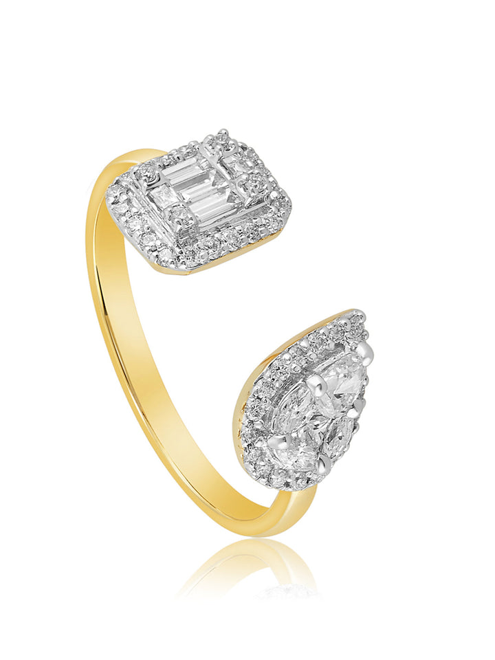 Emerald Cut & Pear Vital Ring