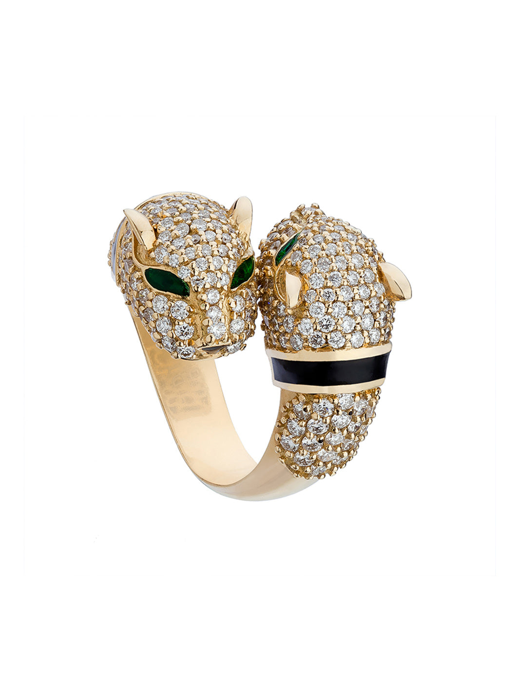 Duo Panther Diamond Ring