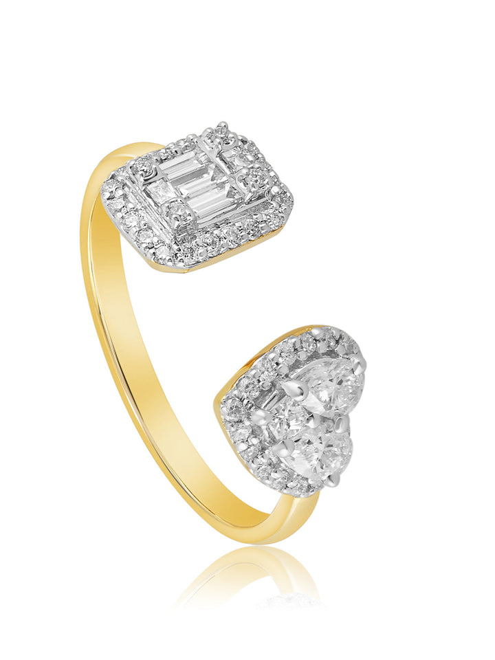Emerald Cut & Heart Vital Ring