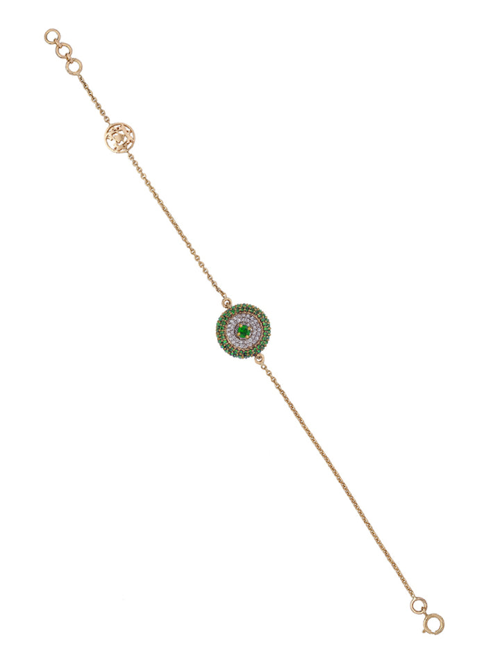 Green 'O' Evil Eye Bracelet