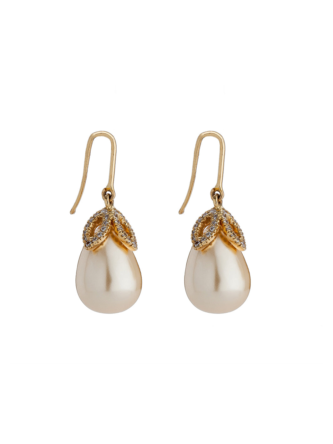 Champagne Petal Diamond Earrings
