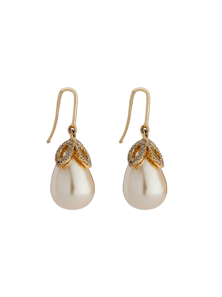 Champagne Petal Diamond Earrings