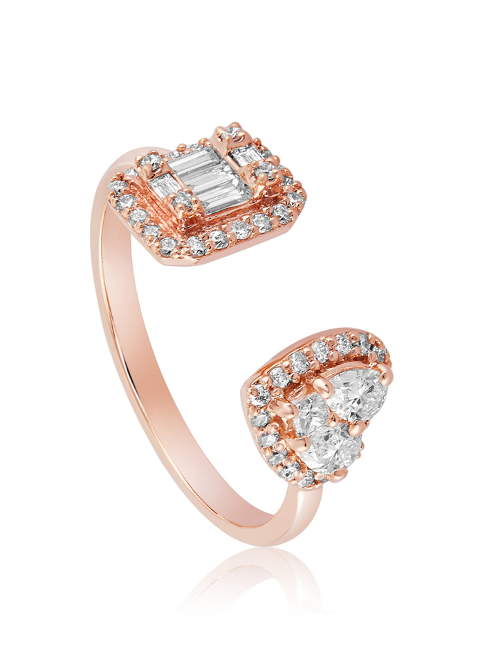 Emerald Cut & Heart Vital Ring