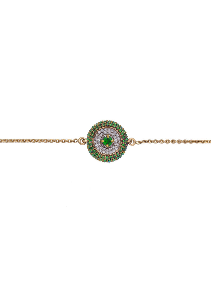 Green 'O' Evil Eye Bracelet