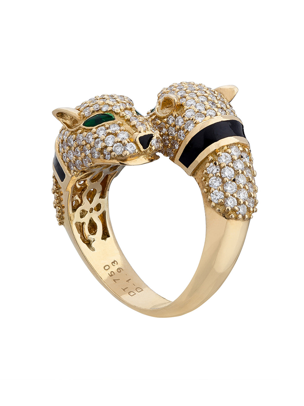 Duo Panther Diamond Ring
