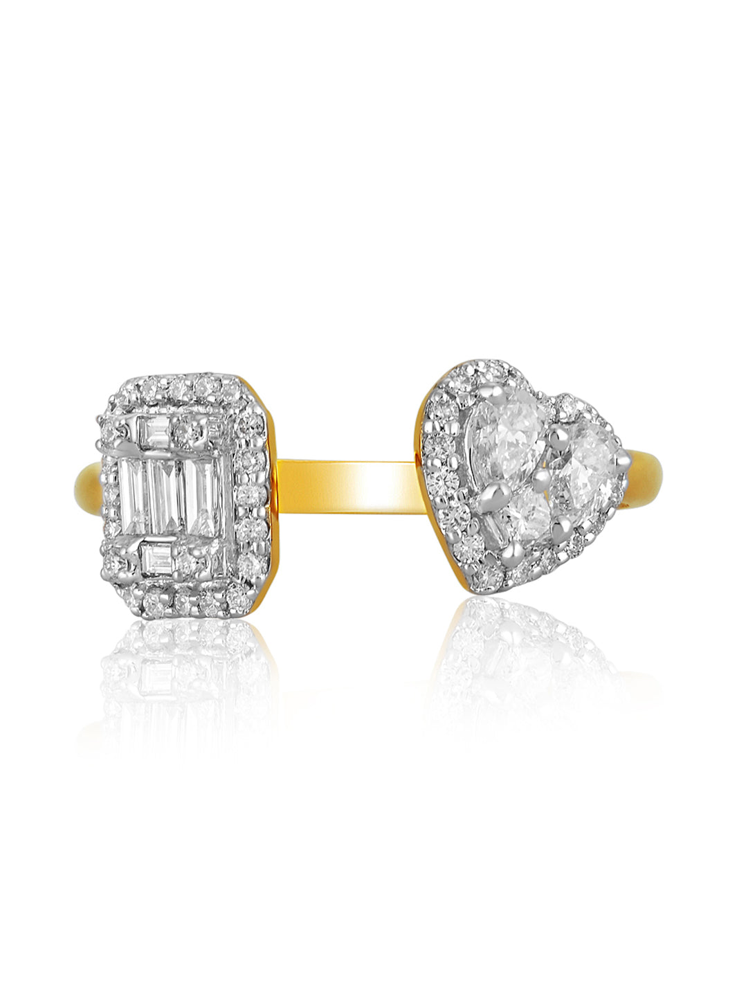 Emerald Cut & Heart Vital Ring