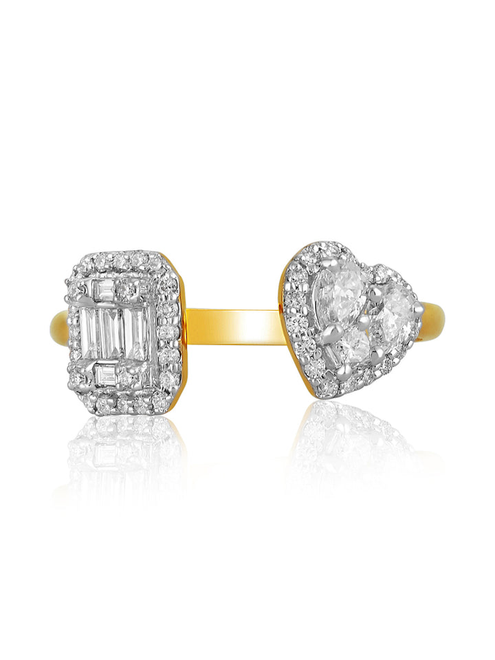 Emerald Cut & Heart Vital Ring