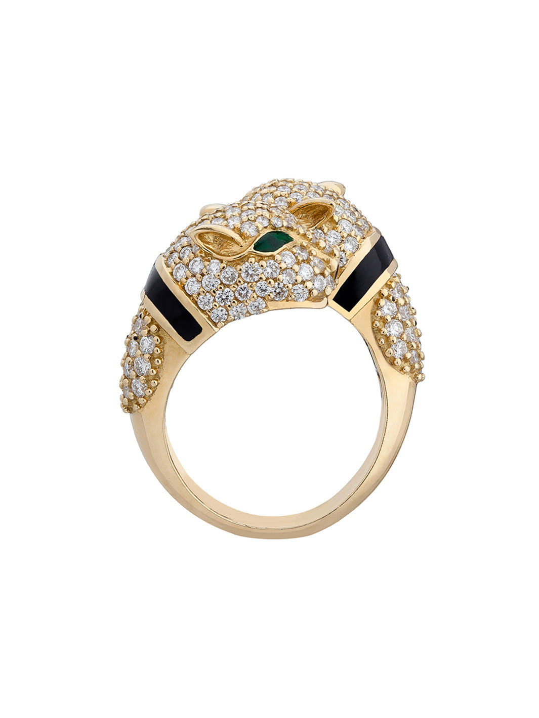 Duo Panther Diamond Ring