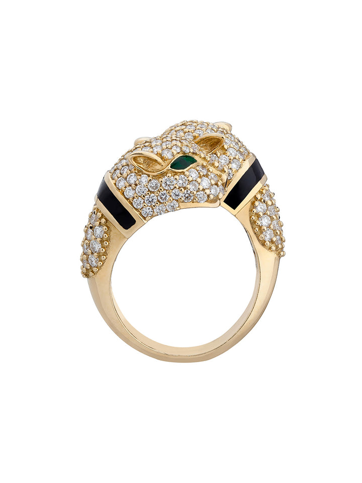 Duo Panther Diamond Ring
