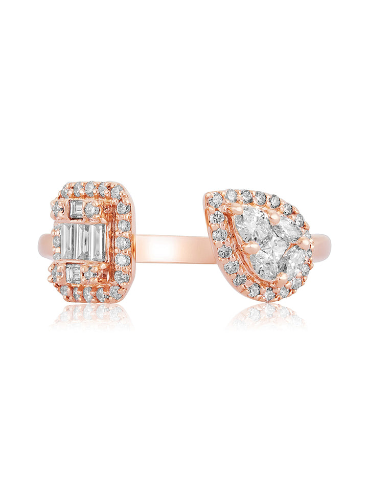 Emerald Cut & Pear Vital Ring