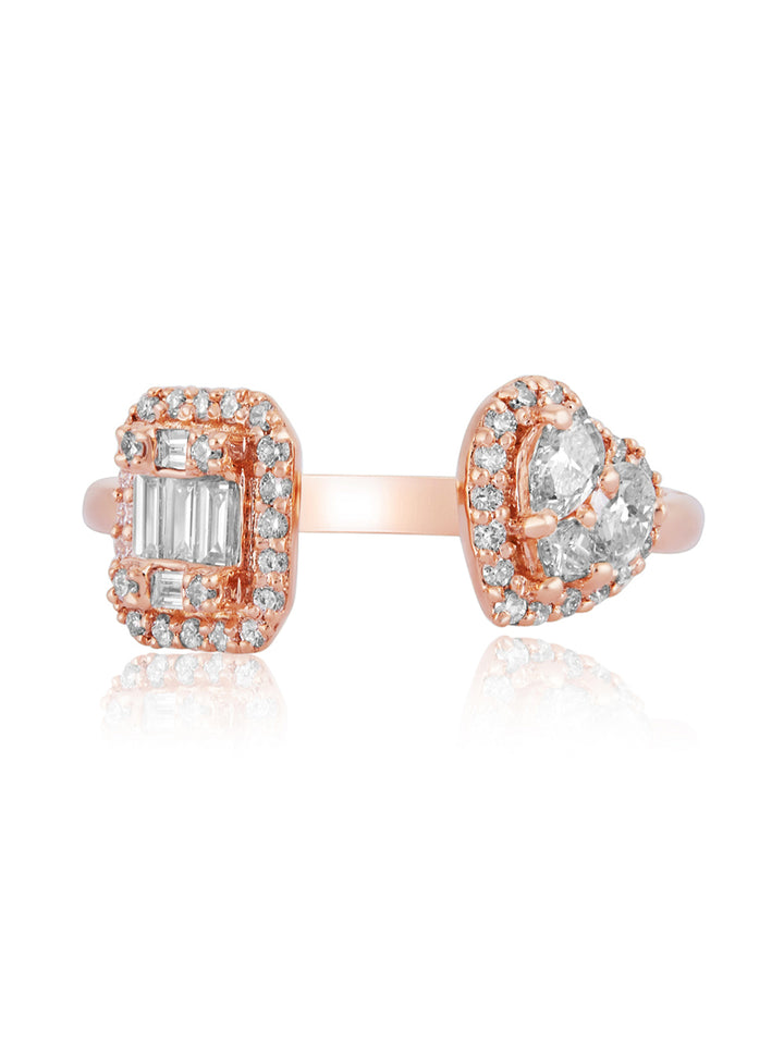 Emerald Cut & Heart Vital Ring