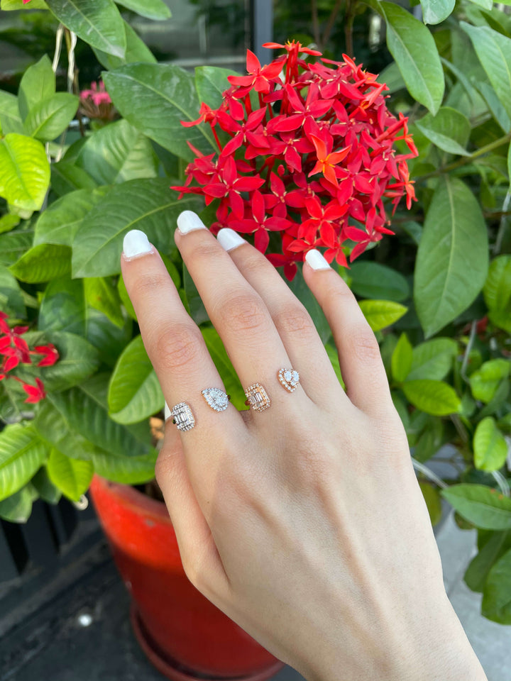 Emerald Cut & Pear Vital Ring